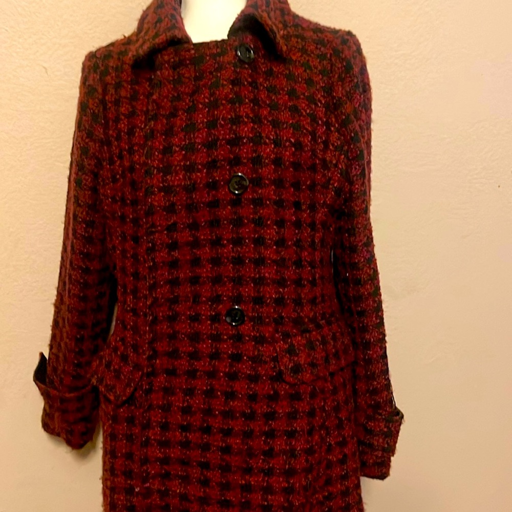 Romy houndstooth trench coat